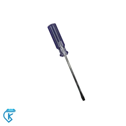 پیچ گوشتی 6*100 دسته کریستالی تخت