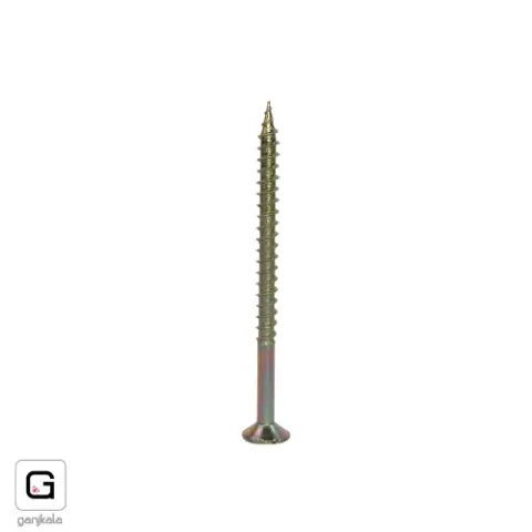پیچ چوب طلایی چهارسو 4*14(10 سانت) نیم قراص